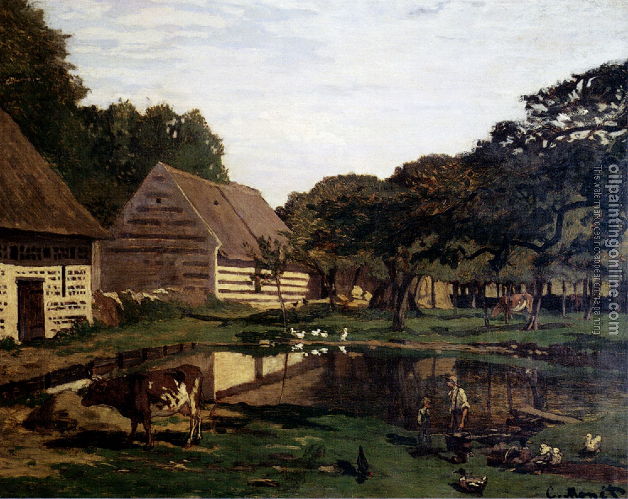 Monet, Claude Oscar - A Farmyard In Normandy